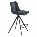 Aki Counter Chair (Set of 2) Black Counter Stools LOOMLAN By Zuo Modern