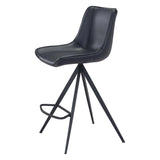 Aki Counter Chair (Set of 2) Black Counter Stools LOOMLAN By Zuo Modern