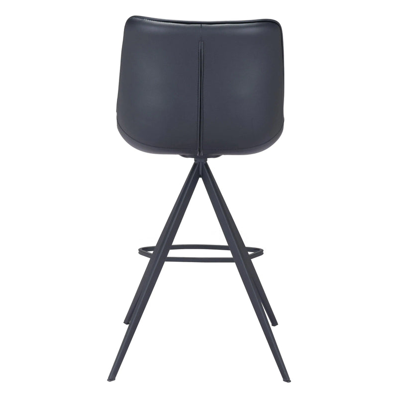 Aki Counter Chair (Set of 2) Black Counter Stools LOOMLAN By Zuo Modern