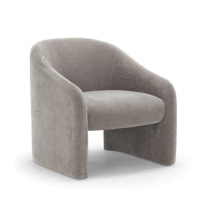 Aksel Stain Resistant Boucle Upholstered Accent Armchair Club Chairs LOOMLAN By Urbia