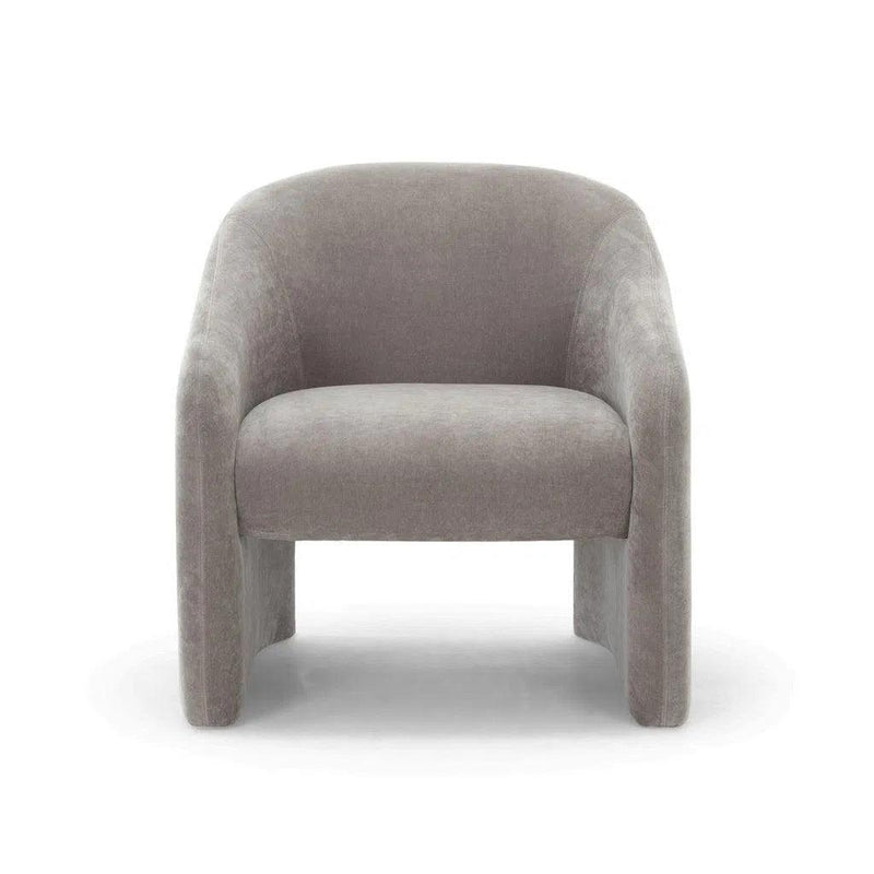 Aksel Stain Resistant Boucle Upholstered Accent Armchair Club Chairs LOOMLAN By Urbia