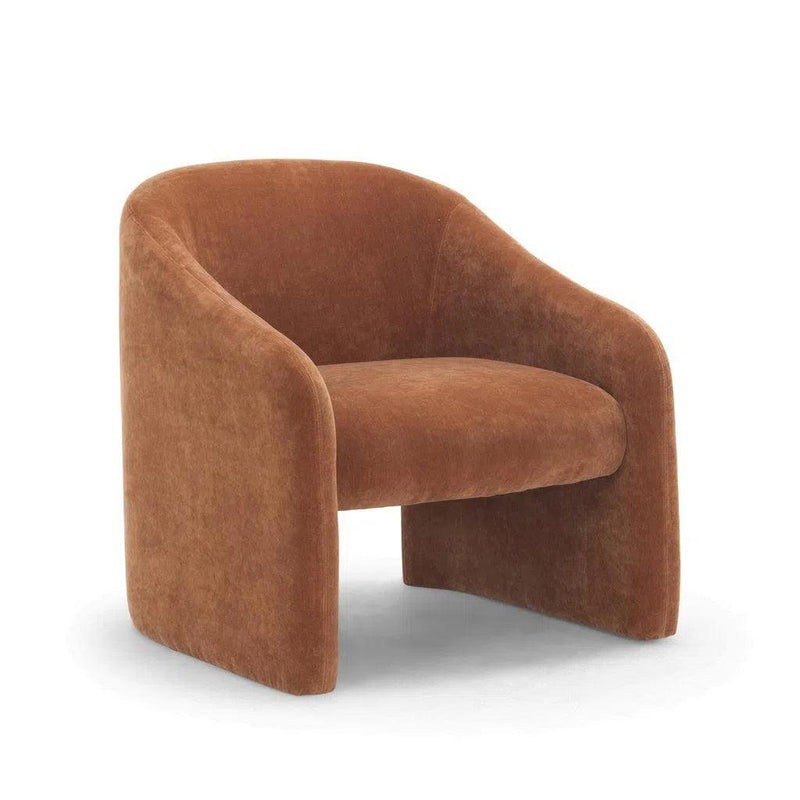 Aksel Stain Resistant Boucle Upholstered Accent Armchair Club Chairs LOOMLAN By Urbia