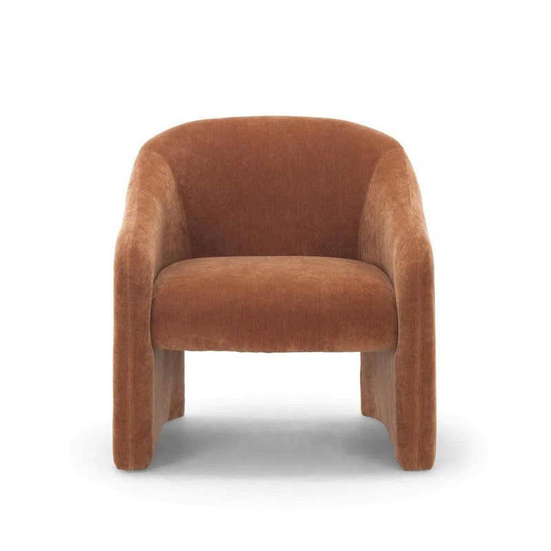 Aksel Stain Resistant Boucle Upholstered Accent Armchair Club Chairs LOOMLAN By Urbia