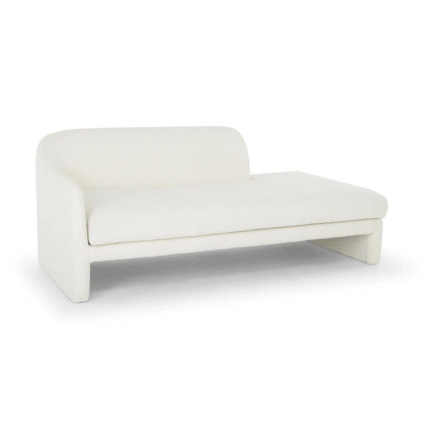 Aksel White Boucle Upholstered Daybed Beds LOOMLAN By Urbia