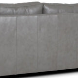 Alabama High Back Leather Sofa Dark Gray Made In the USA Sofas & Loveseats LOOMLAN By Uptown Sebastian