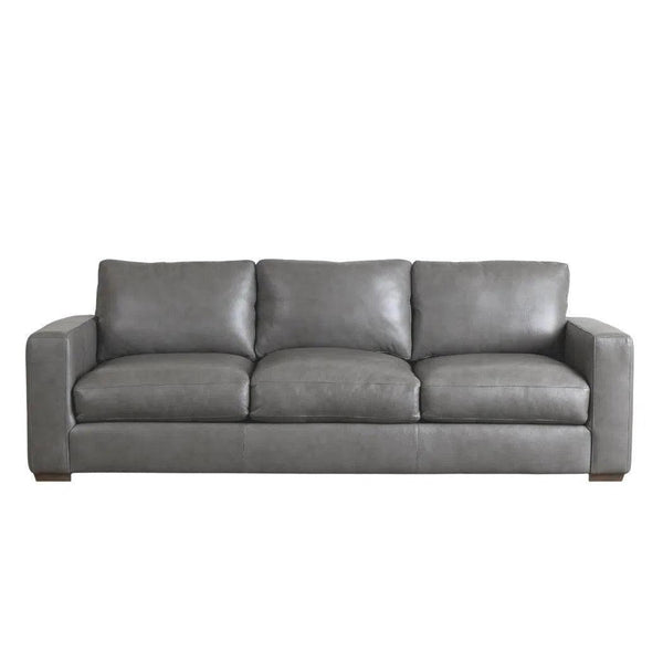 Alabama High Back Leather Sofa Dark Gray Made In the USA Sofas & Loveseats LOOMLAN By Uptown Sebastian