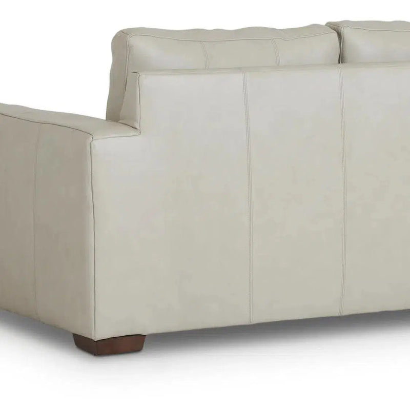 Alabama High Back Leather Sofa Light Gray Made In the USA Sofas & Loveseats LOOMLAN By Uptown Sebastian