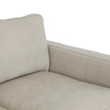 Alabama High Back Leather Sofa Light Gray Made In the USA Sofas & Loveseats LOOMLAN By Uptown Sebastian