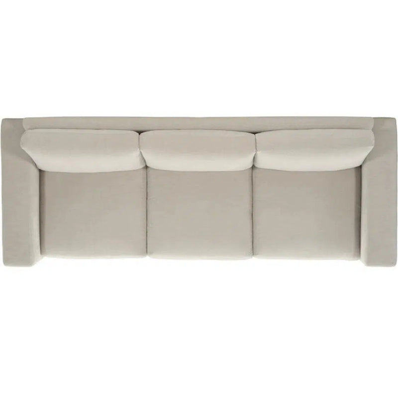 Alabama High Back Leather Sofa Light Gray Made In the USA Sofas & Loveseats LOOMLAN By Uptown Sebastian