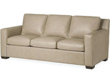 Alabama High Back Taupe Leather Sofa Made In the USA Sofas & Loveseats LOOMLAN By Uptown Sebastian