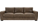 Alabama Leather Sofa Brown BenchMade In the USA Sofas & Loveseats LOOMLAN By Uptown Sebastian