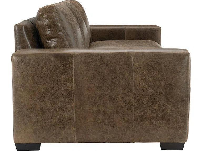 Alabama Leather Sofa Brown BenchMade In the USA Sofas & Loveseats LOOMLAN By Uptown Sebastian