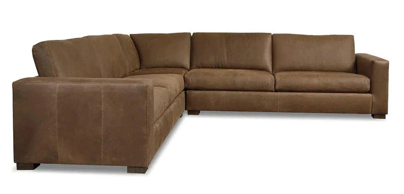 Alabama Symmetrical Leather Sectional Sofa Made to Order Sectionals LOOMLAN By Uptown Sebastian