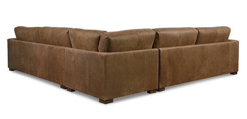 Alabama Symmetrical Leather Sectional Sofa Made to Order Sectionals LOOMLAN By Uptown Sebastian