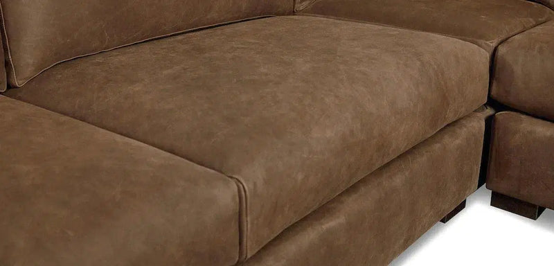 Alabama Symmetrical Leather Sectional Sofa Made to Order Sectionals LOOMLAN By Uptown Sebastian