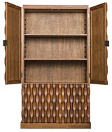 Alameda Wood Dark Walnut Hutch Etageres LOOMLAN By Noir