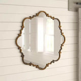 Albans Gold Round Mirror - Brass Wall Mirror Wall Mirrors LOOMLAN By Jamie Young