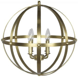 Alchemy Metal Chandelier With Brass Finish Chandeliers LOOMLAN By Noir