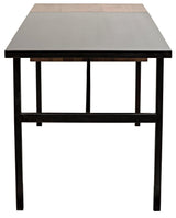 Algeron Black Steel Desk Home Office Desks LOOMLAN By Noir