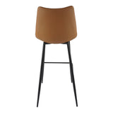 Alibi Vegan Leather Upholstered Barstool (Set of 2) Bar Stools LOOMLAN By Moe's Home