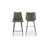 Alibi Vegan Leather Upholstered Counter Stool (Set of 2) Counter Stools LOOMLAN By Moe's Home