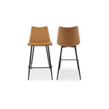 Alibi Vegan Leather Upholstered Counter Stool (Set of 2) Counter Stools LOOMLAN By Moe's Home
