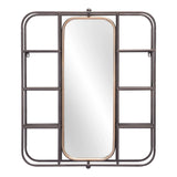 Alice Mirror Shelf Gray in Handmade Design Wall Mirrors LOOMLAN By Zuo Modern