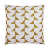 Alignment Geometric Beach Yellow Large Throw Pillow With Insert Throw Pillows LOOMLAN By D.V. Kap