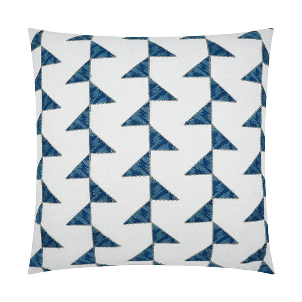 Alignment Lapis Geometric Beach Blue Large Throw Pillow With Insert Throw Pillows LOOMLAN By D.V. Kap