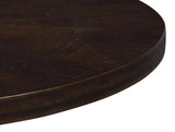 Alister Mango Wood Dark Brown Round End Table Side Tables LOOMLAN By Sarreid