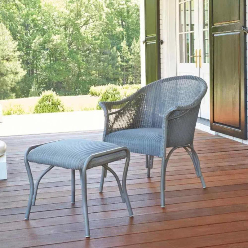 All Seasons Patio Dining Armchair With Padded Seat Lloyd Flanders Outdoor Dining Chairs LOOMLAN By Lloyd Flanders