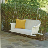 All Seasons Settee Swing With Padded Seat Wicker Outdoor Furniture Outdoor Swings LOOMLAN By Lloyd Flanders