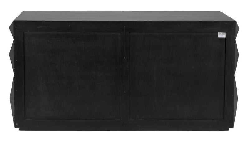 Allegra Wood and Brass Black Dresser Dressers LOOMLAN By Noir