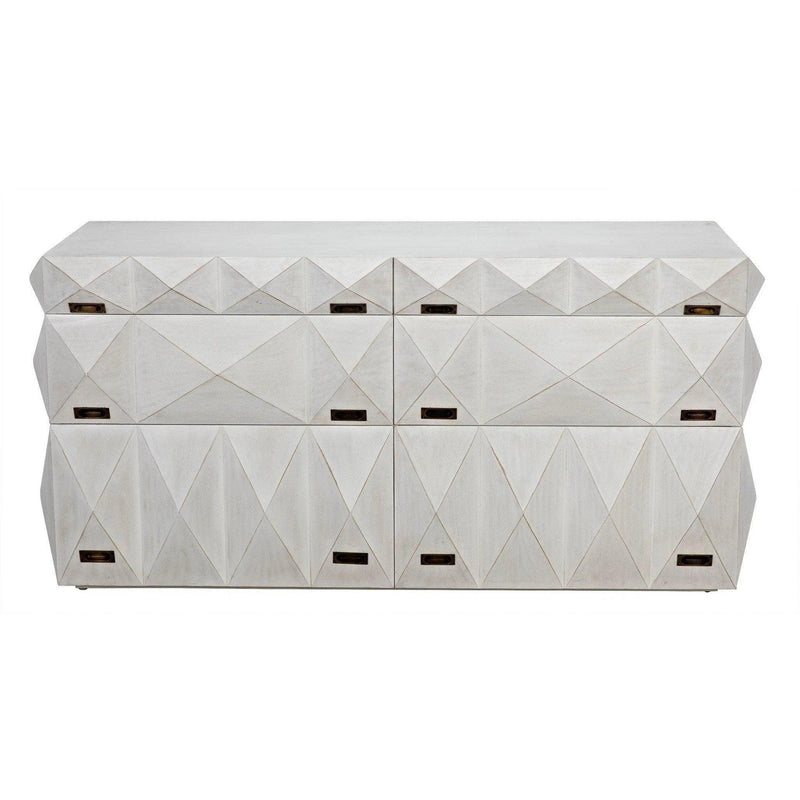 Allegra Wood White Dresser Dressers LOOMLAN By Noir