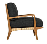 Allister Chair, Gray US Made Cushions Accent Chairs LOOMLAN By Noir