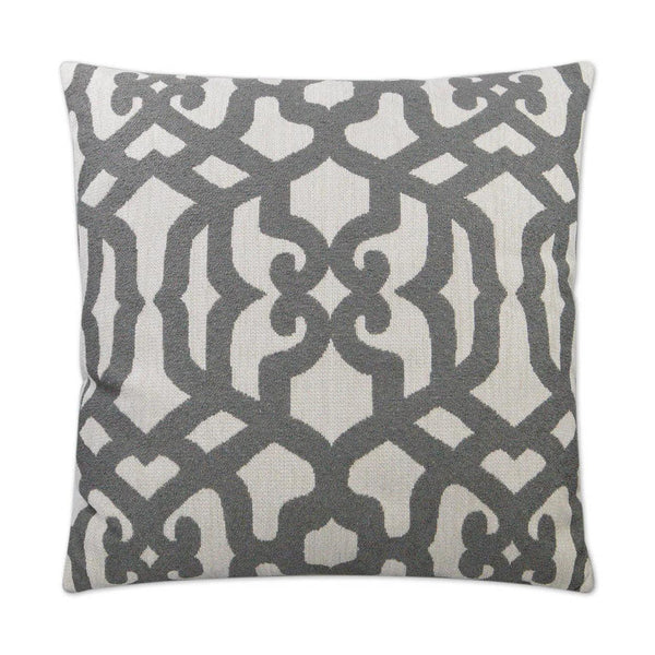 Allure Grey Grey Throw Pillow With Insert Throw Pillows LOOMLAN By D.V. Kap