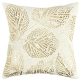 Ally Ivory Gold Throw Pillow With Down Insert Throw Pillows LOOMLAN By LOOMLAN