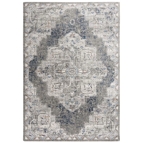 Alma Medallion Dark Gray Large Area Rugs For Living Room Area Rugs LOOMLAN By LOOMLAN