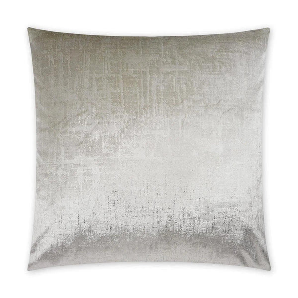 Alnwick Pearl Glam Solid Ivory Large Throw Pillow With Insert Throw Pillows LOOMLAN By D.V. Kap