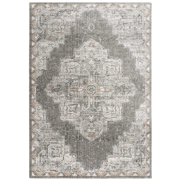 Alon Medallion Light Gray Large Area Rugs For Living Room Area Rugs LOOMLAN By LOOMLAN