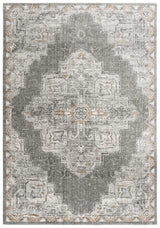 Alon Medallion Light Gray Large Area Rugs For Living Room Area Rugs LOOMLAN By LOOMLAN