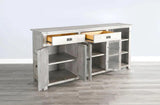 Alpine Grey Buffet And Hutch for Dining Room Buffets & Curios LOOMLAN By Sunny D