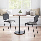 Alto Bistro Table Brown & Black Made with Steel Dining Tables LOOMLAN By Zuo Modern