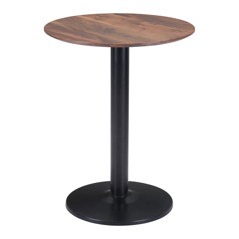 Alto Bistro Table Brown & Black Made with Steel Dining Tables LOOMLAN By Zuo Modern