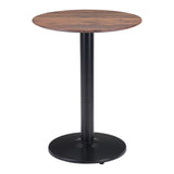 Alto Bistro Table Brown & Black Made with Steel Dining Tables LOOMLAN By Zuo Modern