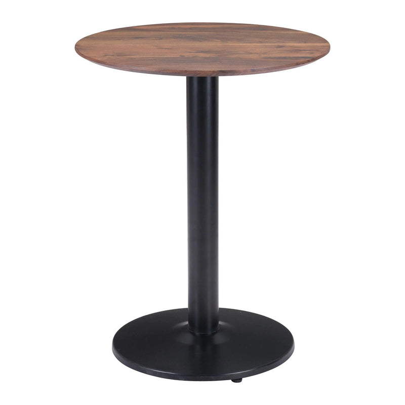 Alto Bistro Table Brown & Black Made with Steel Dining Tables LOOMLAN By Zuo Modern