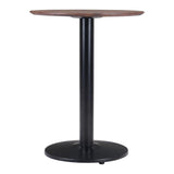 Alto Bistro Table Brown & Black Made with Steel Dining Tables LOOMLAN By Zuo Modern