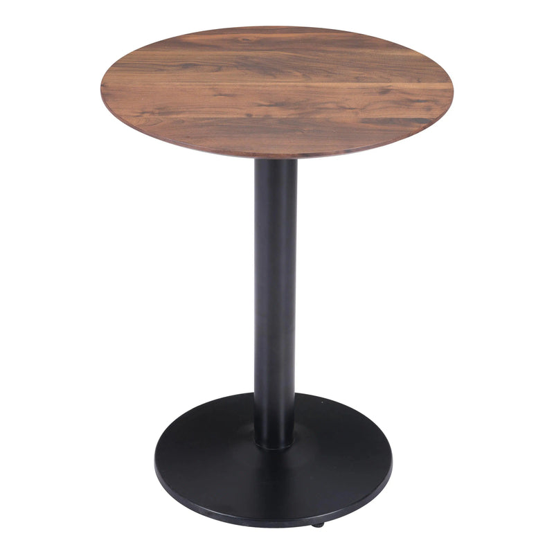 Alto Bistro Table Brown & Black Made with Steel Dining Tables LOOMLAN By Zuo Modern