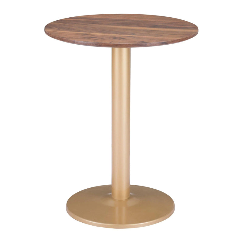 Alto Bistro Table Brown & Gold Dining Tables LOOMLAN By Zuo Modern