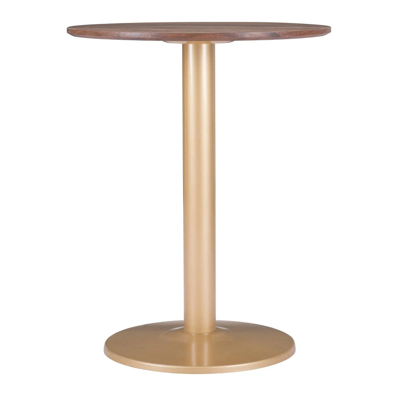 Alto Bistro Table Brown & Gold Dining Tables LOOMLAN By Zuo Modern